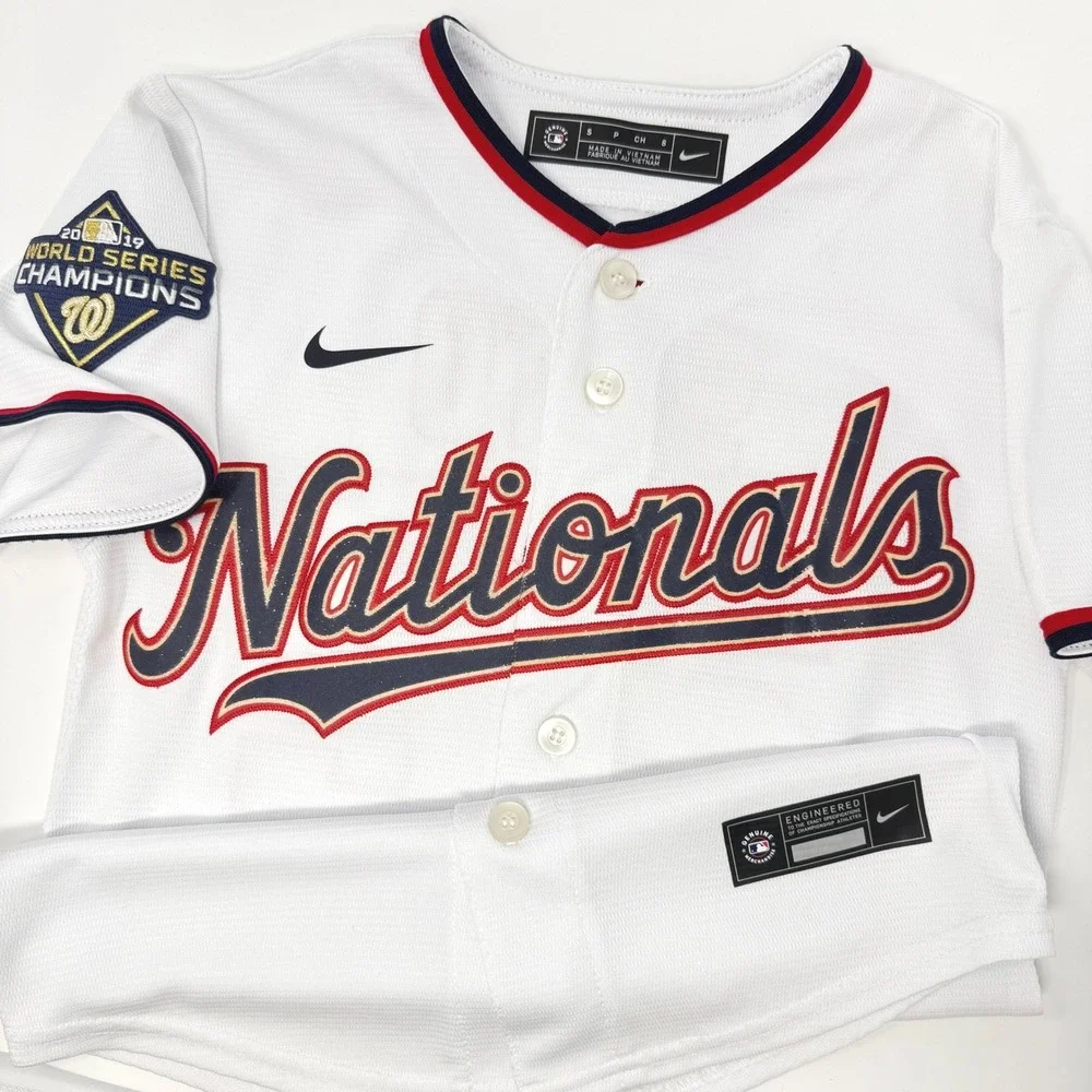 Nike Washington Nationals Juan Soto 2019 Champions Jersey Youth Small Glitter